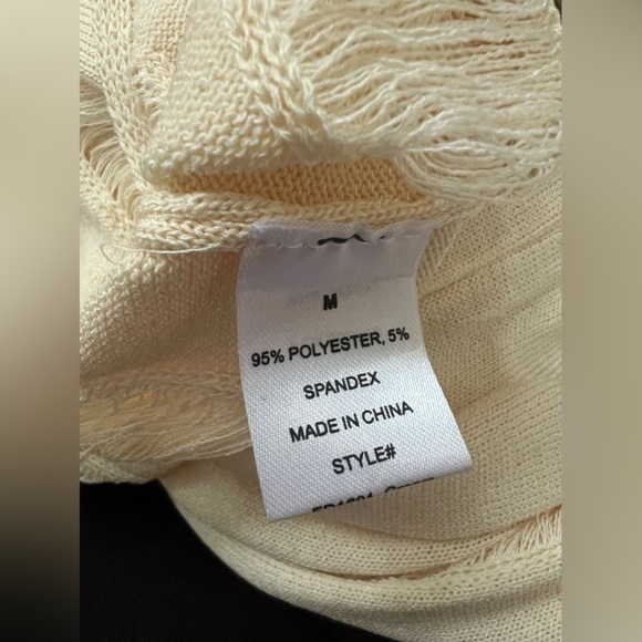 Fashionnova Distressed Halter Maxi Dress - Cream - Picture 10 of 11